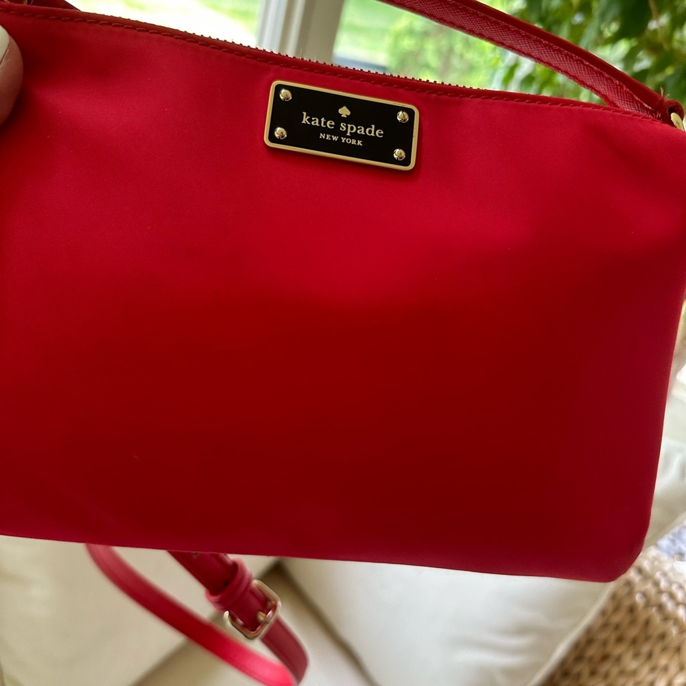 Kate Spade red nylon crossbody bag - Picture 7 of 10